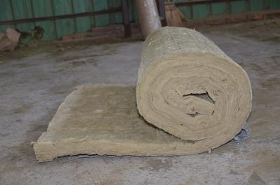 China Residential stonewool Insulation Blanket With Wire Mesh / Fiberglass Cloth for sale