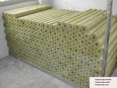 China Rigid stonewool Pipe Insulation , stonewool Pipe Section 22 - 529 mm Dia for sale