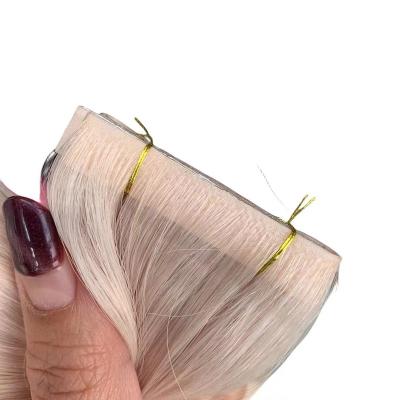 China Silky Straight Wave European Double Drawn Human Hair Extension Injection Genius Tape Hair Weft for sale