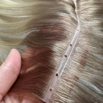 China Silky Straight Wave New Style Twin Invisible Double Sides Hole Weft Hair Extensions Full Cuticle Aligned Virgin Hair for sale