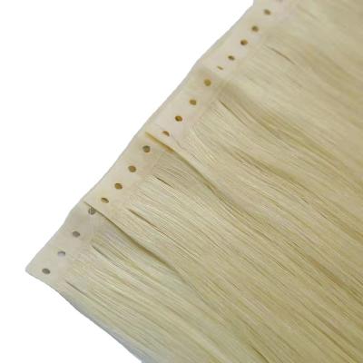 China Silky Straight Wave Hot Sell Invisible Hole Weft Extension Thin PU Skin Weft Extensions for sale