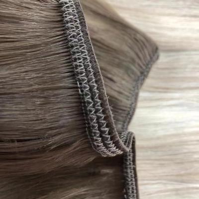 China Silky Straight Wave New Machine Hair Weft European Hair 3 Layers Volume Weft Extension for sale