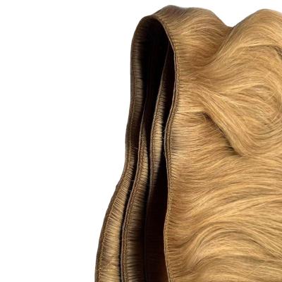 China Silky Straight Wave Hair Wholesale Price Russian Slavic Hair Extension Double Wefts Volume Weft for sale