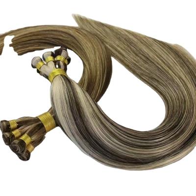 China Silky Straight Wave Balayage Color Hair Wefts Extension Handtied Weft with Thick End for sale