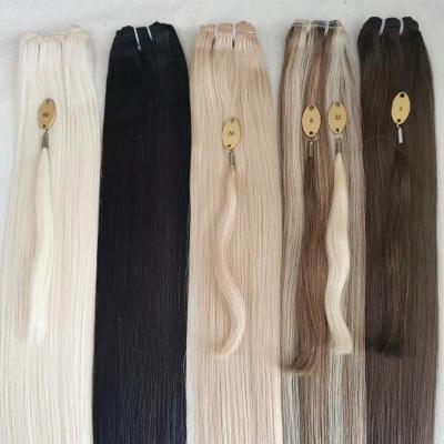 China Silky Straight Wave Highlight Piano Color 4/613 Machine Genius Weft Hair Extension Human Hair for sale