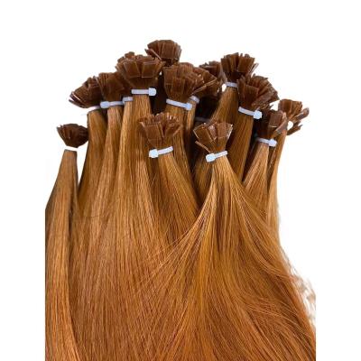 China Silky Straight Wave Wholesale Hot Selling Italian Keratin Glue Hair Extension Flat tip Prebonded Hair Ombre Balayage Color for sale