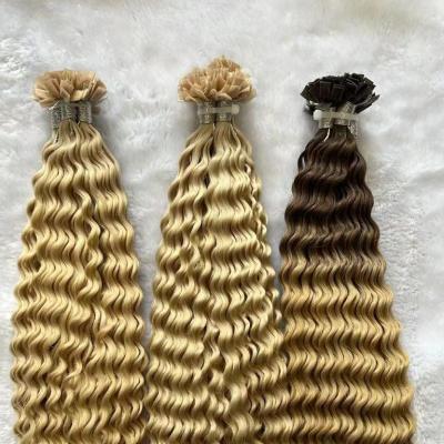 China Silky Straight Wave 1g/Strand Hot Selling Italian Keratin Glue Flat Tip Hair Extension Human Virgin Hair Micro Keratin Hair Extension for sale