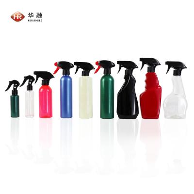 China Household Products Shape 500ml Different Color PET Clear Plastic Spray Bottle for sale