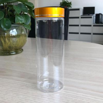 China 420ml Tall Clear 600ml Plastic Round PET Food Jar For Kinds Of Foods for sale