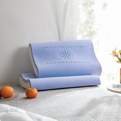 China New Arrival Anti-Static Breathable Neck Care Function Pillows Fill Hollow Lavender Scent Memory Foam Infused Bed Pillows for sale