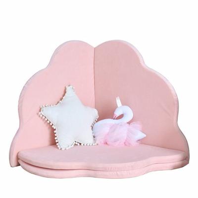 China Petal Cloud Cushioned Kids Folding Universal Floor Mat Non-Toxic Room Crawling Living Room Baby Play Mat for sale