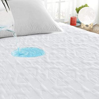 China Hot Sale Bamboo Fiber Air Layer TPU Mattress Protector Waterproof Urine Proof Bedspread for sale