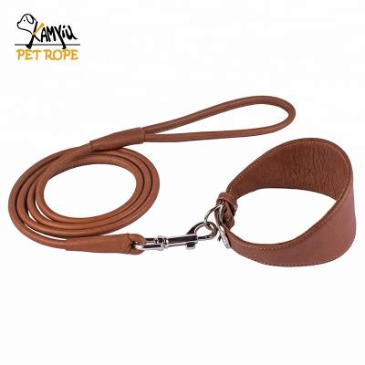 China DETACHED Dog Collar Leash Set Puppy Personalized Soft Padded Leather for sale