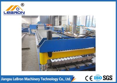 China New blue color corrugated roof sheet roll forming machine / corrugated roof roll forming machine for sale