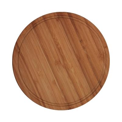 China Sustainable Eco - Friendly Round Bamboo Chopping And Cutting Boards for sale