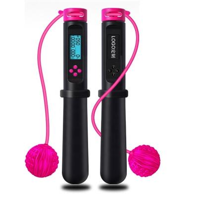 China Aluminum Handle Workout Digital Weighted Jump Rope With Calorie Counter For Training Fitness for sale