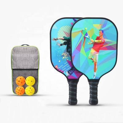 China Sports Wholesale USAPA Approved Outdoor Fiberglass Pickleball Paddle With Anti Slip Handle for sale