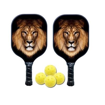 China New Colorful Sports Carbon Fiber Pickleball Paddles Pickelball Paddle Set With Bag And 4balls for sale