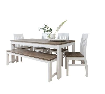 China Solid Wood Dining Table, Modern Chair and BenchSet Durable Kitchen Table and Chairs Set for Dining Room for sale