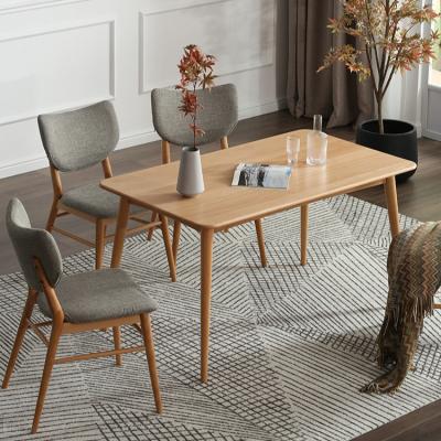 China Household Small Extendable Nordic Apartment Dining Table Rectangular Dining Table Set for sale