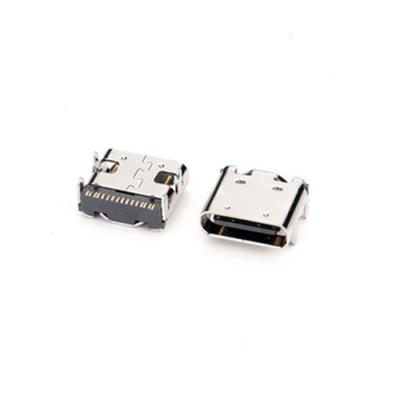 China USB3.1 16 pin Type-C DIP Flat Edge 20V 5A Micro USB Connectors Female Port Jack Tail Plug Socket Electric Terminals for sale