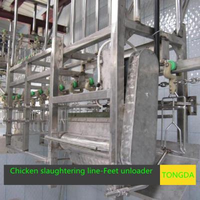 China POULTRY chicken slaughter line -- unloader feet for sale