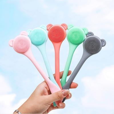 China Hot Selling High Quality Private Label Face Cleansing Natural Organic Beauty Bear Face Mask Brush for sale