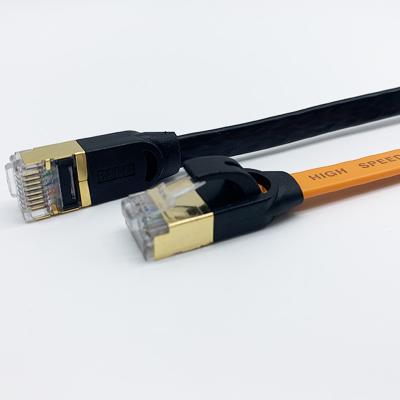 China Patch Flat Cable Cat7 RJ45 Copper 32AWG Thin Network Cat7 Flat Cable CAT7 for sale