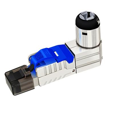 China Ethernet PlugsToolless 8p8c Cat6a Cat7 Cat8 FTP Connector Toolless RJ45 Modular Connector Plug 90 Degree Connectors for sale