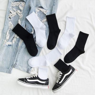 China Wholesale Sporty Black Cotton Crew Ribbed Men's Socks For Unisex for sale