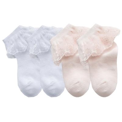 China New Design Thin Combed Cotton Breathable Little And Soft Princess Lace School Kids Socks In Summer for sale