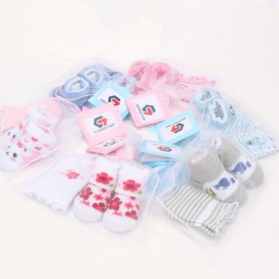 China Girls Sustainable Cotton Newborn Funny Soft Box Organic Socks For Baby for sale