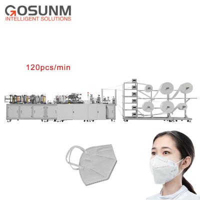 China Making KN95 Disposable Face Mask Elastic Ear Band Mask Machine Nonwoven Disposable Surgical Face Mask Machine for sale