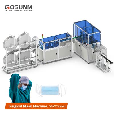 China Factory GOSUNM Full-automatic tie strap mask machine with box packing production line for tie strap masks for sale