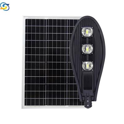 China baojian outdoor solar led street light 200w 150w outdoor street with external battery box for sale