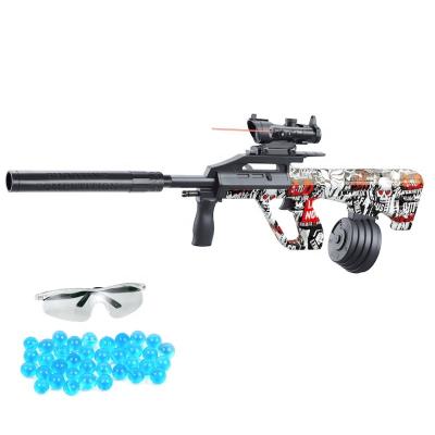 China Toy Hot Sell AUGUST Electronic Gel Ball Toy Guns for Boys Electronic Splatter Ball Blaster Machine Gun with Large Capacity Drum Magazine for sale