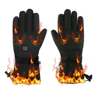 China Electric Heated Heated Gloves For Men Women Rechargeable Winter Thermal Gloves For Outdoor for sale