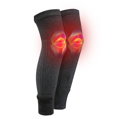 China Universal Adjustable Temperature Electric Heated Knee Pads With Rechargeable Lithium Battery For Outdoor Sports Knee Support OEM for sale