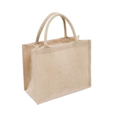 China Durable and reusable empty jute sack for buying wholesale square burlap sacks for gift eco no logo washable jute sacks for sale