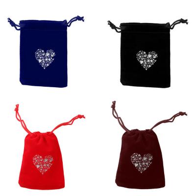 China Custom Promotional Custom Wholesale Durable And Reusable Cotton Flannel Small Drawstring Bag for sale