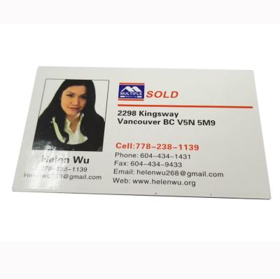 China Cheap Custom Printed Letter Metal Business Card Fridge Magnet for sale