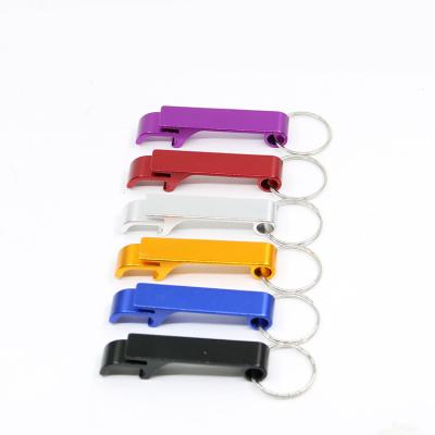 China Custom Logo Portable Aluminum Alloy Bottle Opener Key Chain Portable for sale