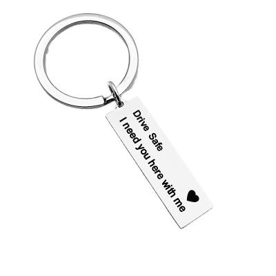 China Custom Custom Logo Metal Key Chain Metal Logo Driving Safety Key Chain for sale