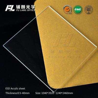 China Lightweight Plexiglass ESD Acrylic Sheet , Pvc Acrylic Sheet Shock Resistance for sale