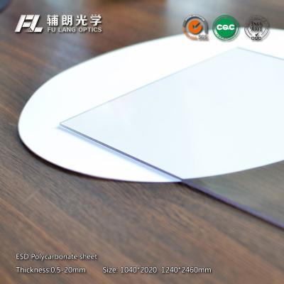 China 20mm Clear plastic sheet esd polycarbonate sheet for cleanroom equipment shelter for sale