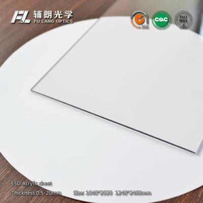 China Transparent ESD Acrylic Sheet 9mm Thick For Clean Room Space Separated for sale