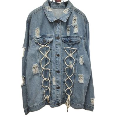 China QUICK DRY Wholesale hot selling design super large style fashionable women's spring and autumn loose coat cowboy jacket for sale