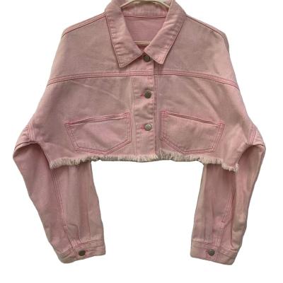 China QUICK DRY Women vintage pink denim jacket for sale