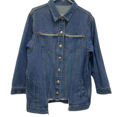 China Women Vintage Denim Jean Jacket Button Down Long Sleeve QUICK DRY Jean Coat Jackets for sale