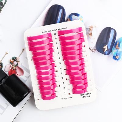 China 26pcs Durable Reusable Soft Plastic Nail Polish Stencil For Nail Painting Tips for sale